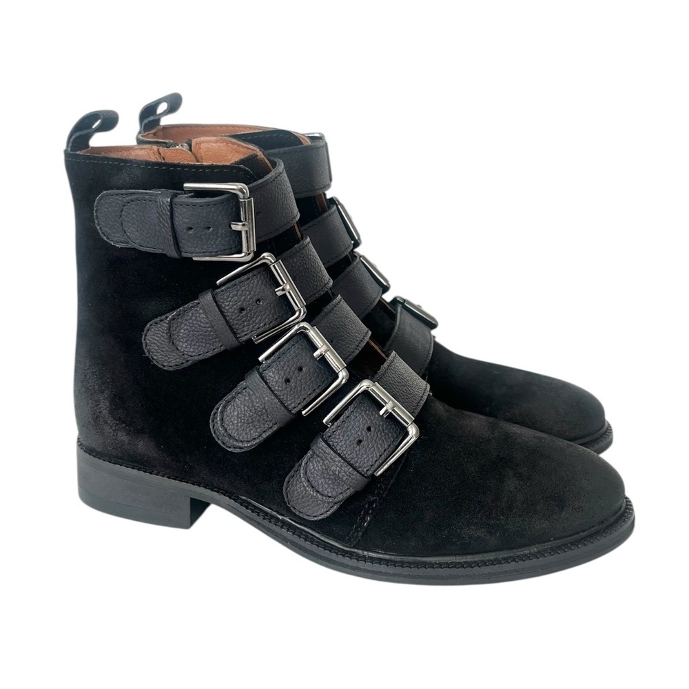 Band of the free Hawthorne suede buckle ankle boots black 8.5